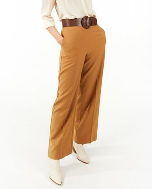 Pantalons - Pantalon brun, coupe habill&eacute;e