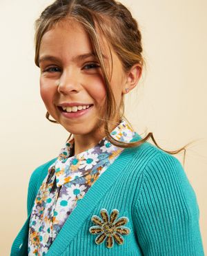 Cardigans - Cardigan bleu-vert