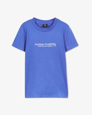 T-shirts - T-shirt bleu &agrave; inscription