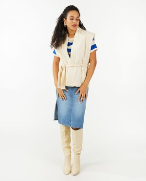 Blazer matelass&eacute; sans manches - Sora