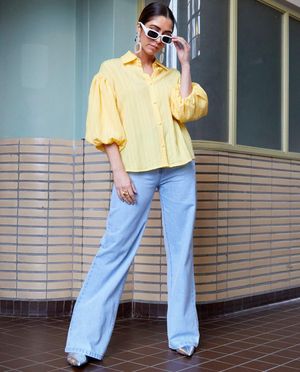 Blouse &agrave; manches bouffantes - Kim Van Oncen