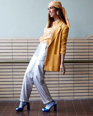 Pantalon argent&eacute; - Kim Van Oncen