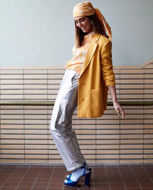 Pantalons - Pantalon argent&eacute;