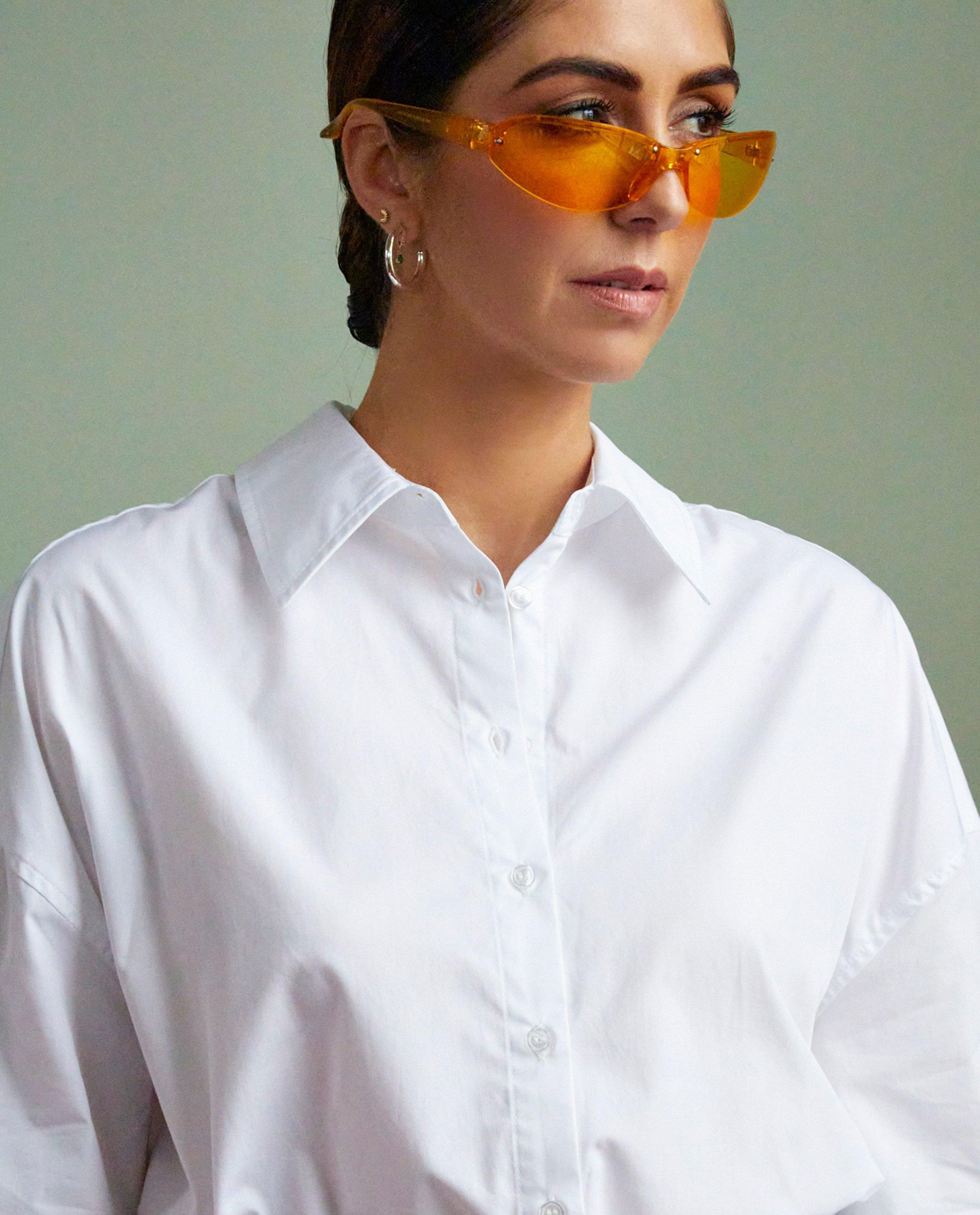 Chemisier blanc, coupe ample - Kim Van Oncen