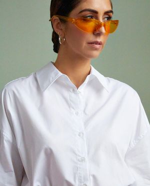 Chemisier blanc, coupe ample - Kim Van Oncen