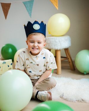 Bonneterie - Couronne d&rsquo;anniversaire bleue, 1-8&nbsp;ans