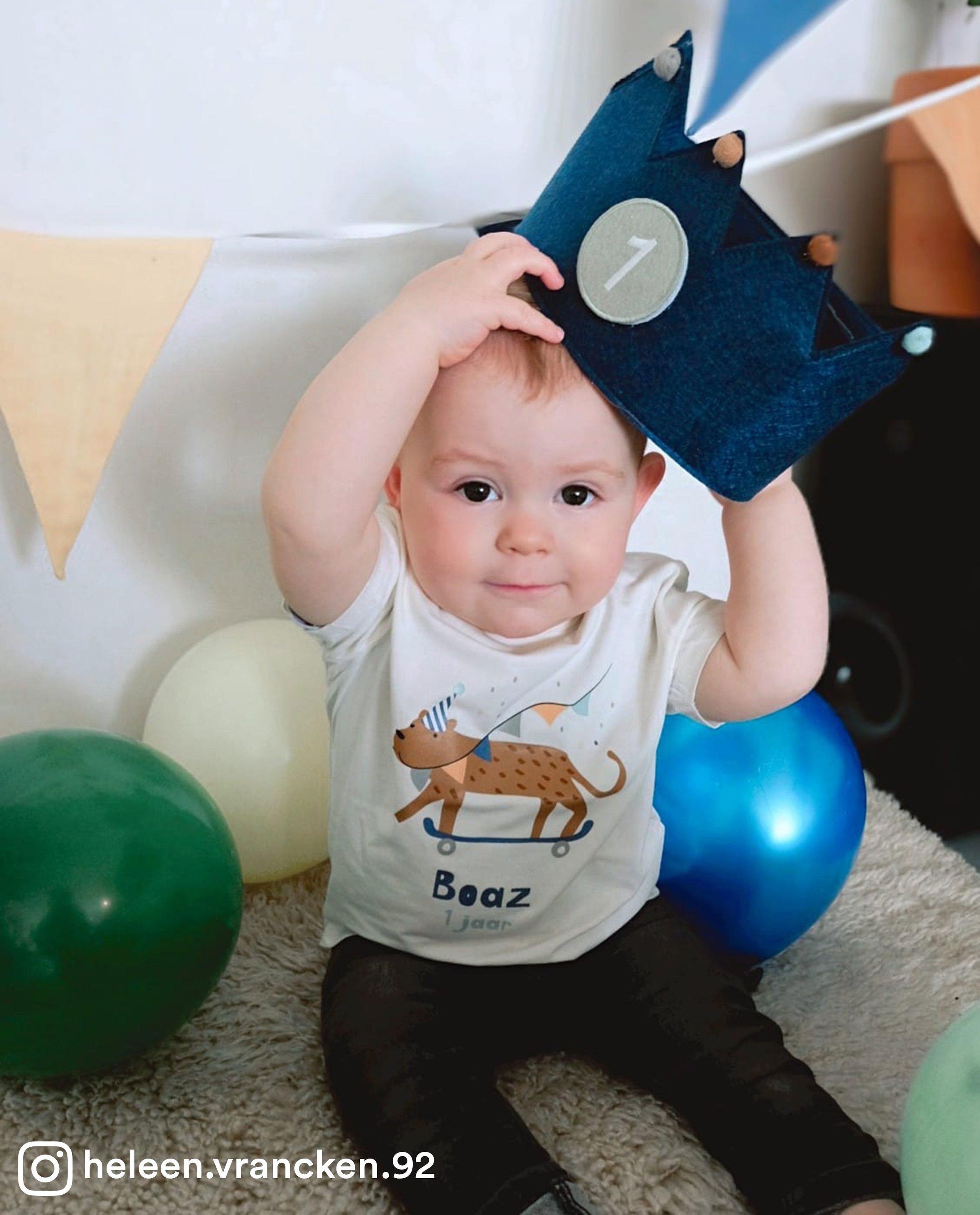 Couronne d&rsquo;anniversaire bleue, 1-8&nbsp;ans - Cuddles and Smiles