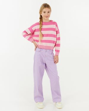 Jeans lilas, coupe &agrave; pattes d&rsquo;&eacute;l&eacute;phant (flared) - Fish & Chips