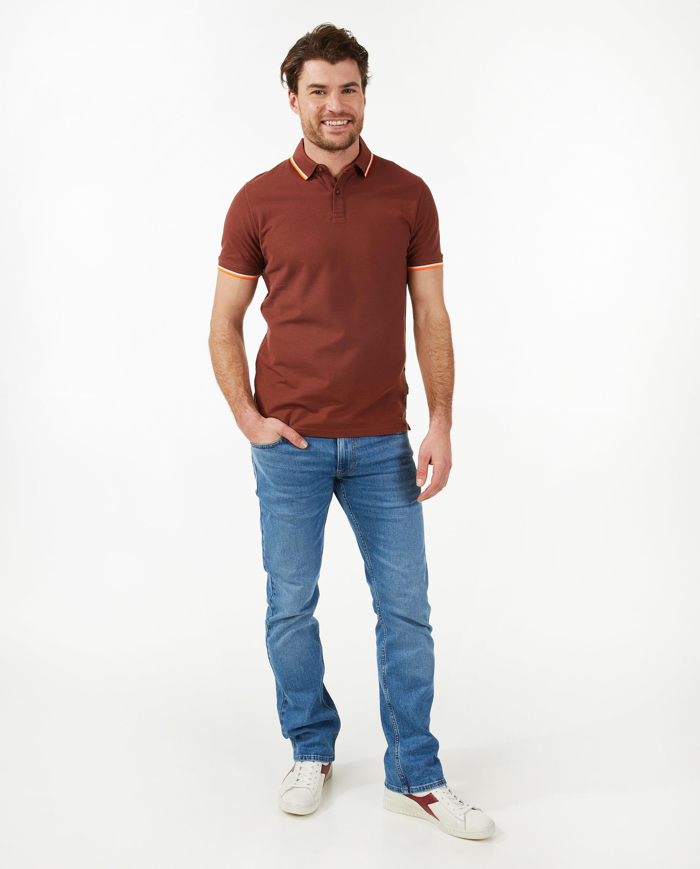 Polo met streepaccenten - Quarterback