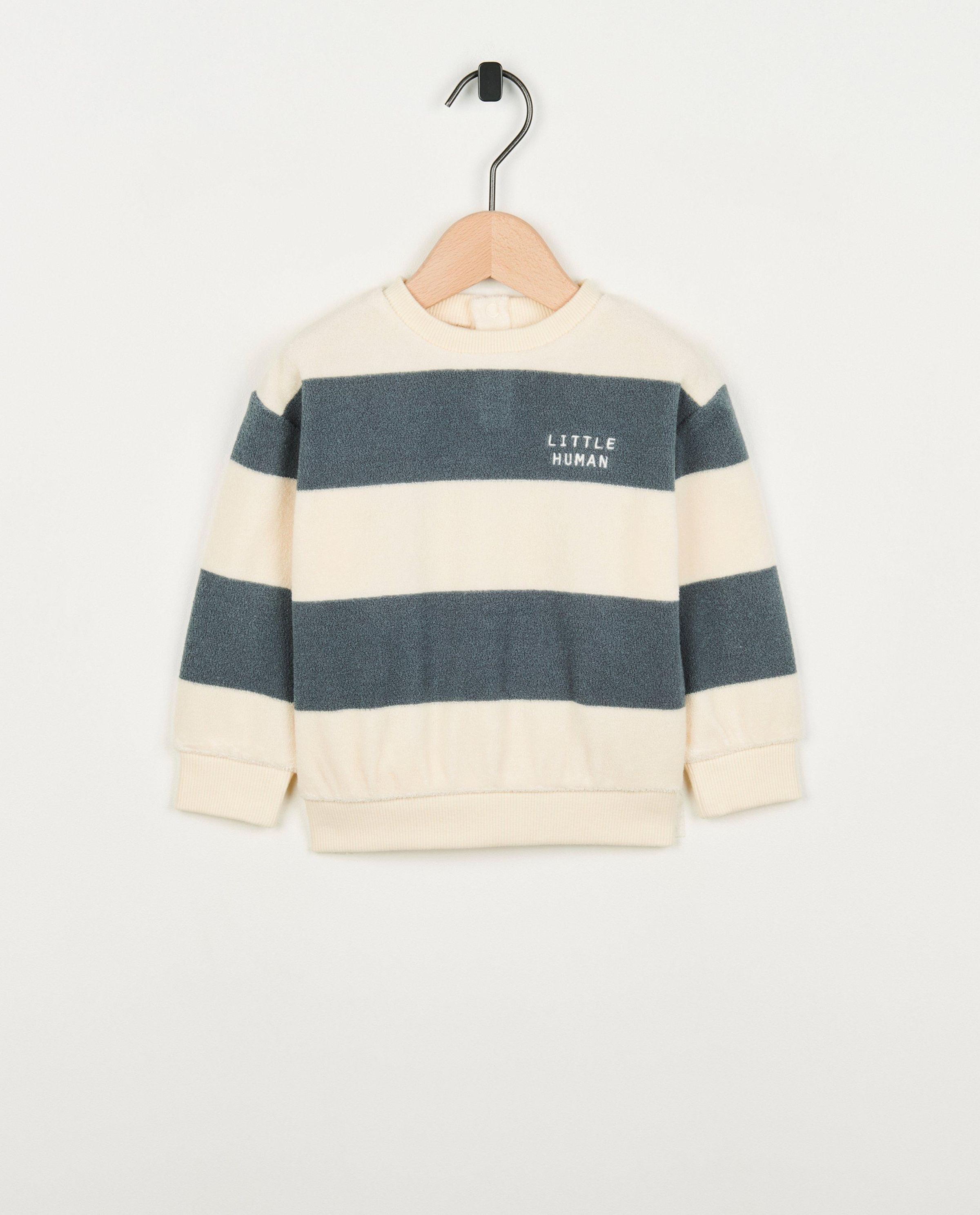 Sponzen sweater met strepen - Cuddles and Smiles