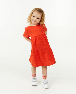 Robes - Robe rouge en t&eacute;tra