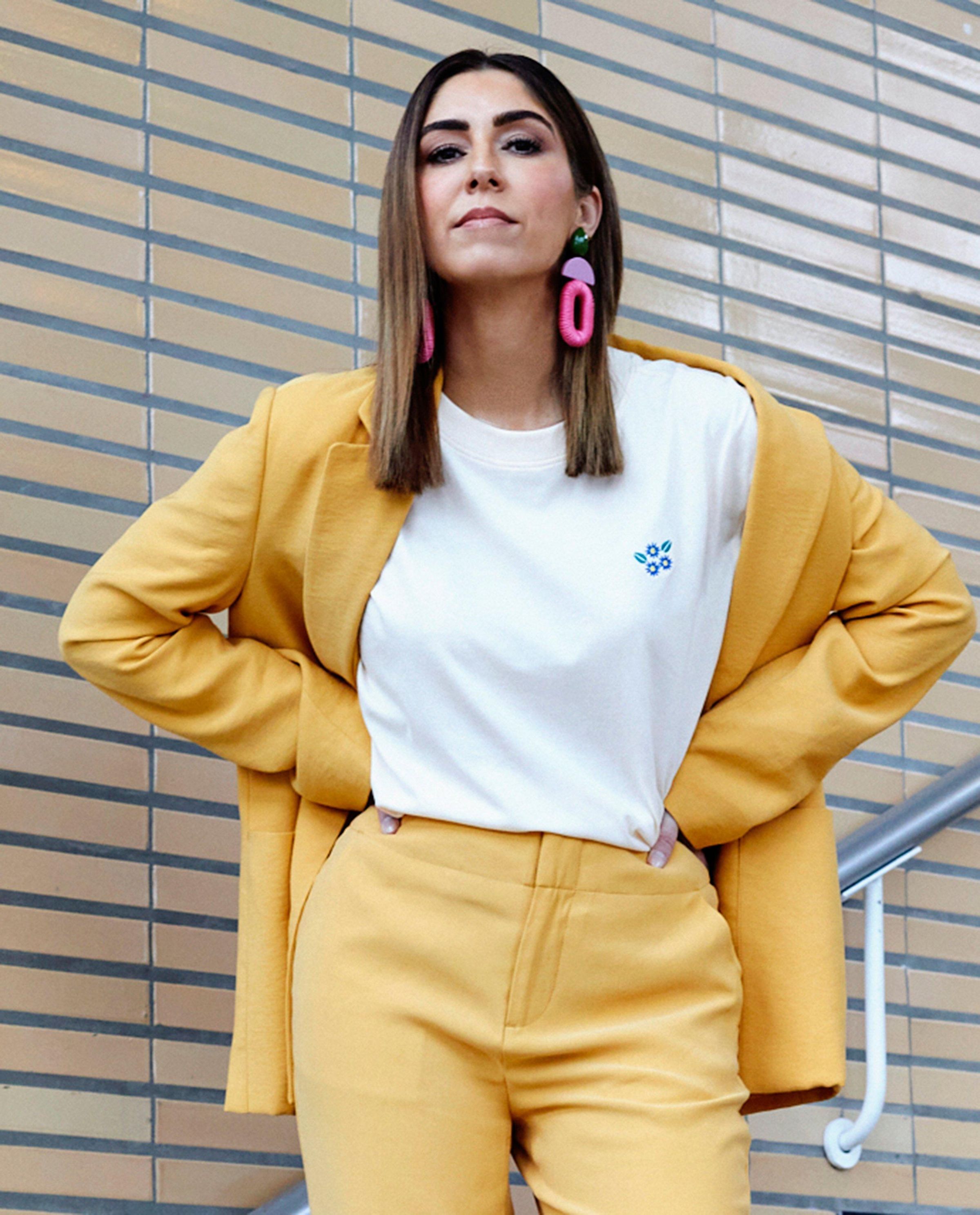 Gele blazer, straight fit - Kim Van Oncen