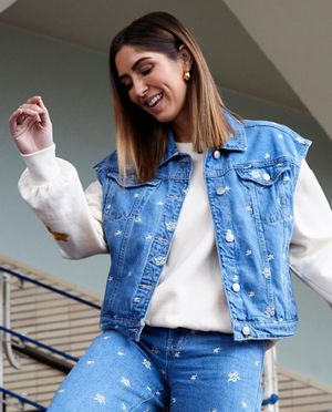 Veste en jeans brod&eacute;e - Kim Van Oncen