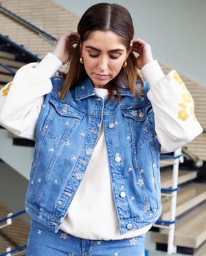 Blazers - Veste en jeans brod&eacute;e