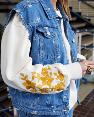 Blazers - Veste en jeans brod&eacute;e
