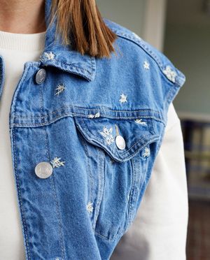 Blazers - Veste en jeans brod&eacute;e
