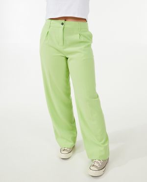 Broeken - Groene broek, straight fit