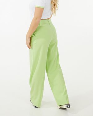 Broeken - Groene broek, straight fit