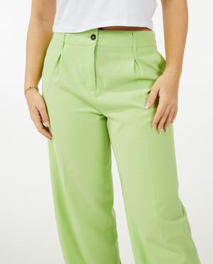 Broeken - Groene broek, straight fit