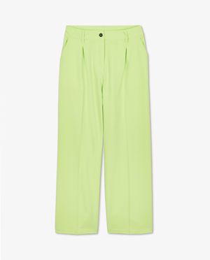Broeken - Groene broek, straight fit