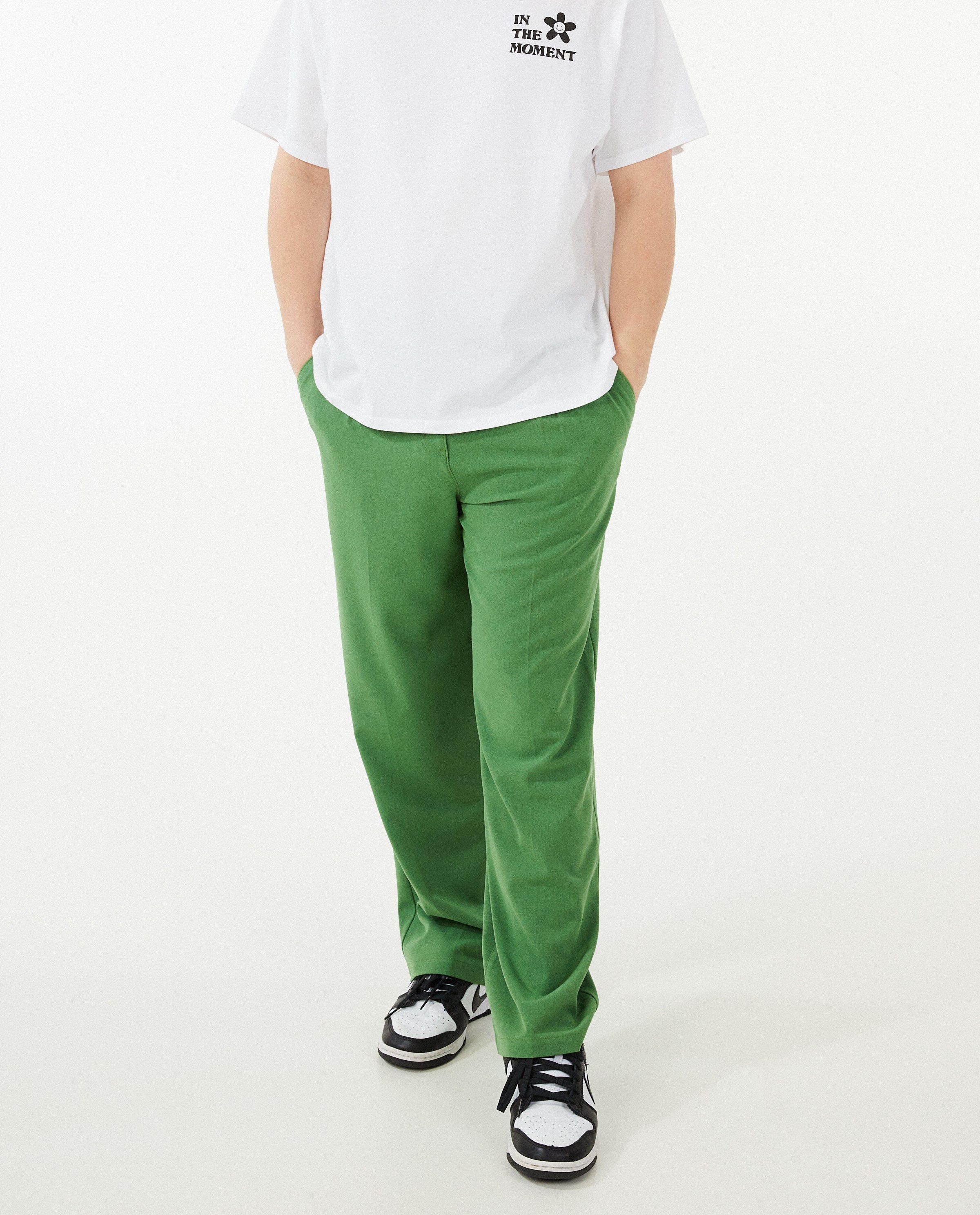 Groene broek, straight fit - Steffi Mercie