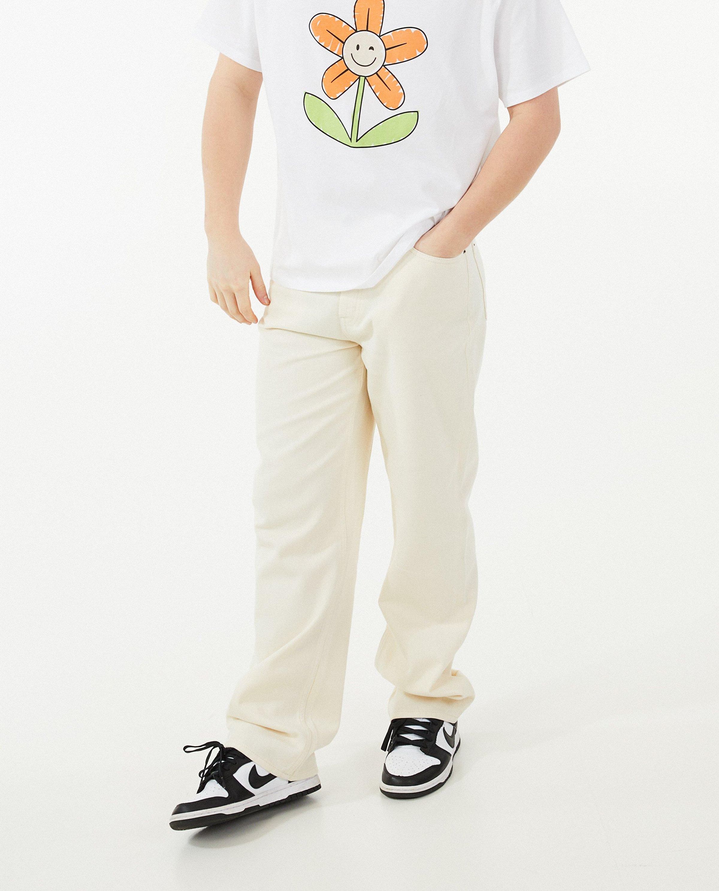 Beige broek, straight fit - Steffi Mercie