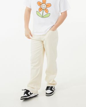 Beige broek, straight fit - Steffi Mercie