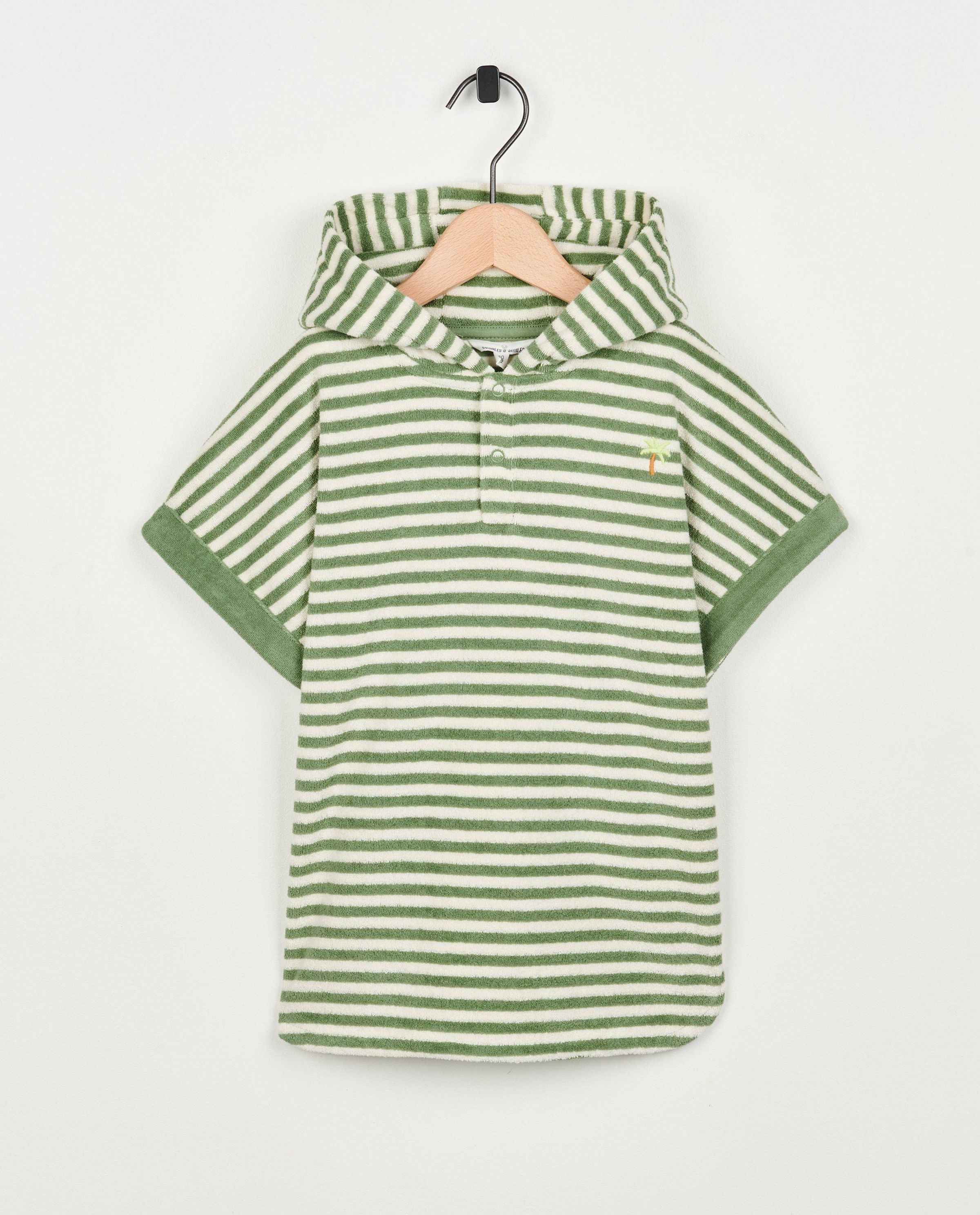 Sponsen poncho met strepen - Cuddles and Smiles
