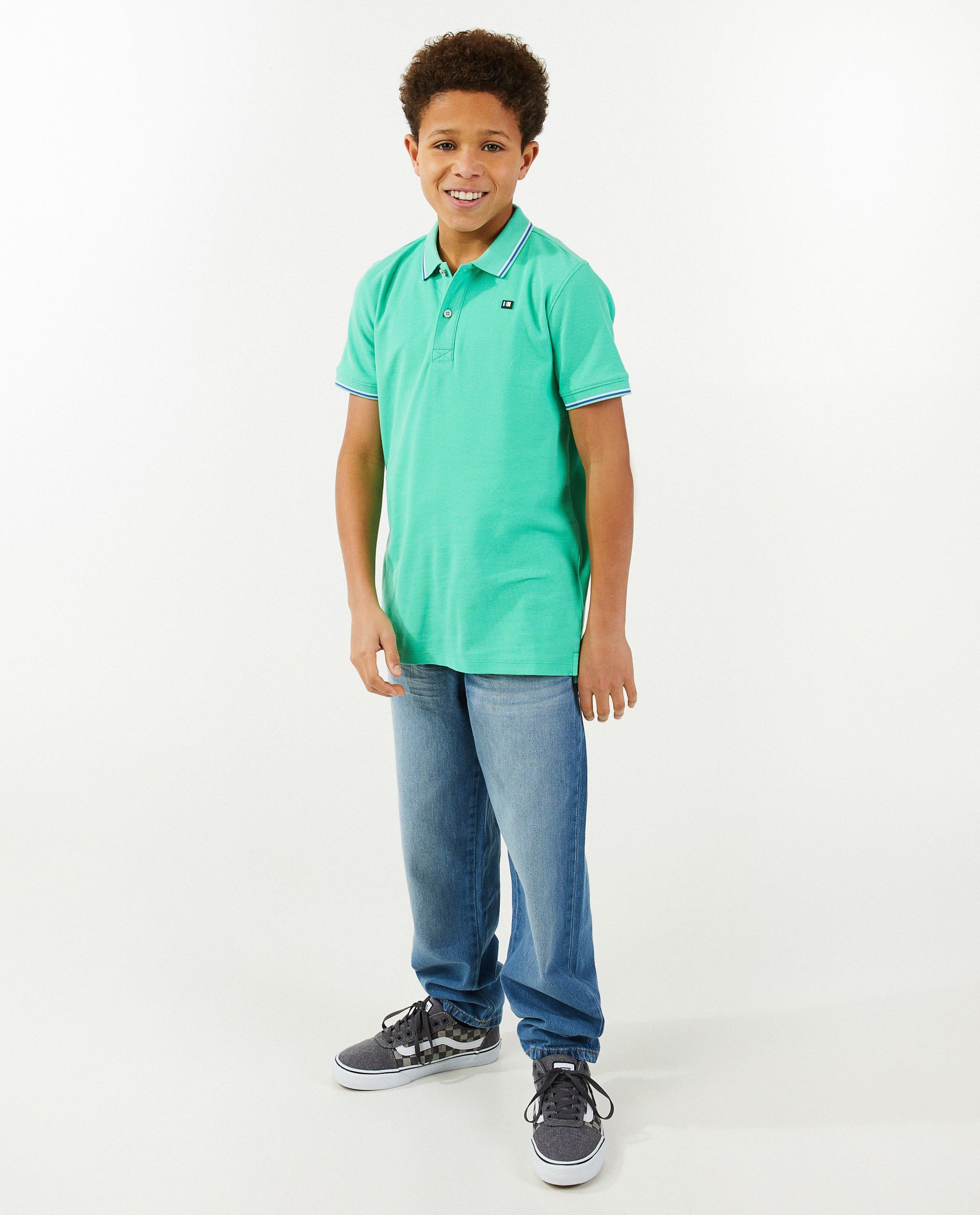 Blauwe jeans, worker fit - Fish & Chips