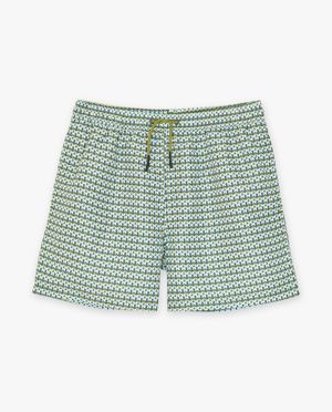 Zwemkleding - Groene zwemshort met print