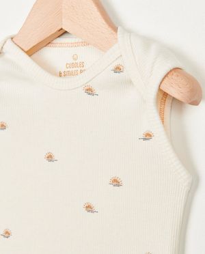 Onesies - Mouwloze romper met rib