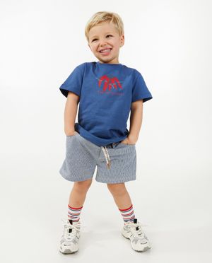 Blauw T-shirt met print - Kidz Nation