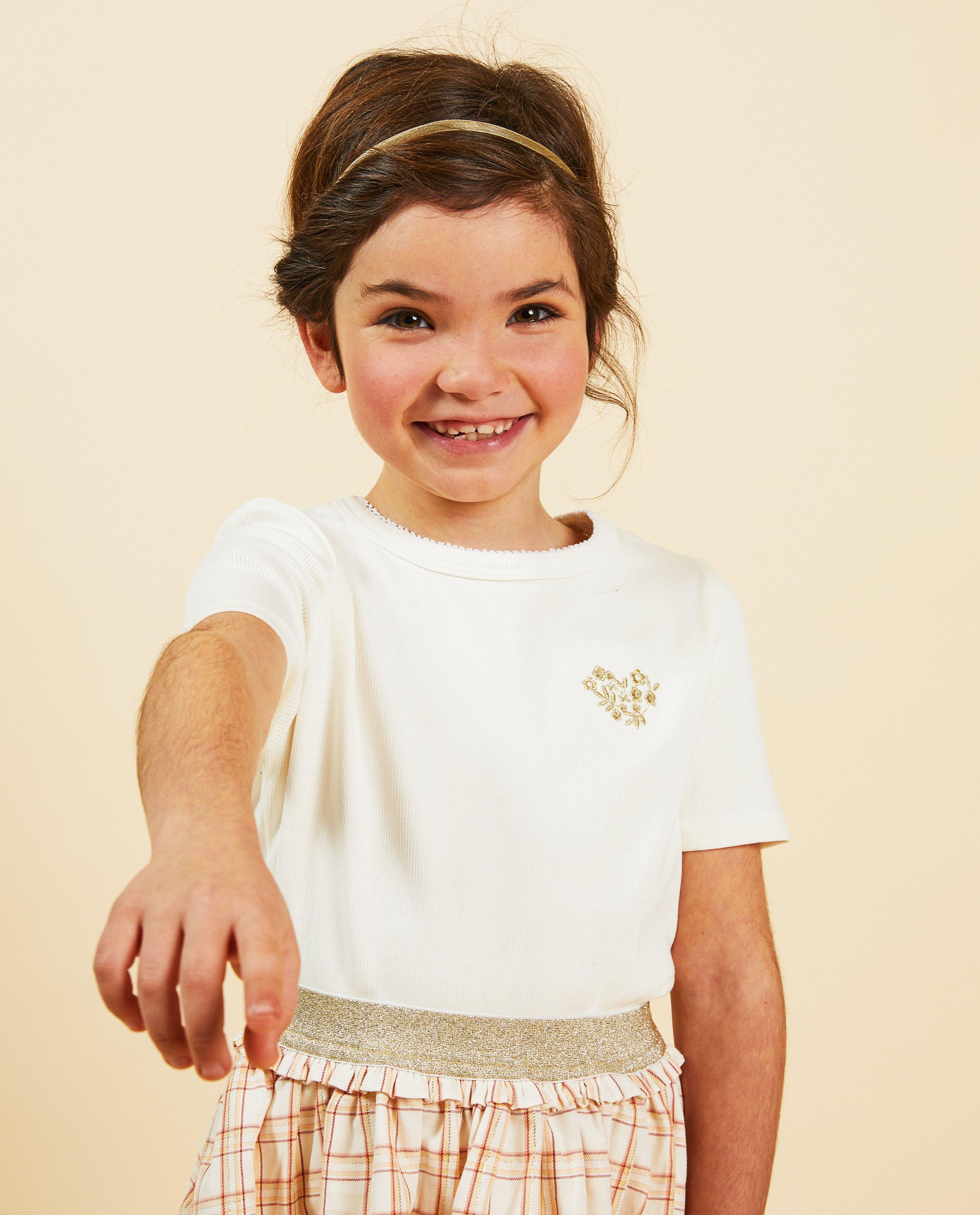 T-shirt blanc brod&eacute;, Communion - Milla Star