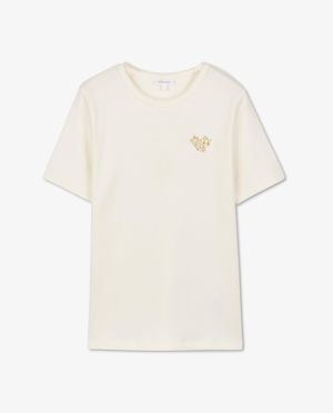 T-shirts - T-shirt blanc brod&eacute;, Communion