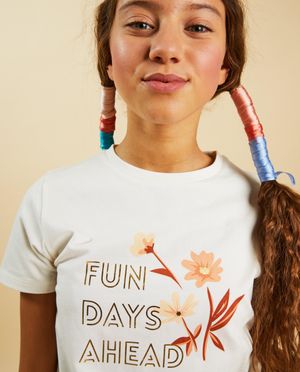 T-shirts - Wit T-shirt met opschrift