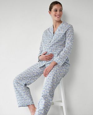 Pyjama &agrave; imprim&eacute; fleuri, grossesse - Atelier Maman