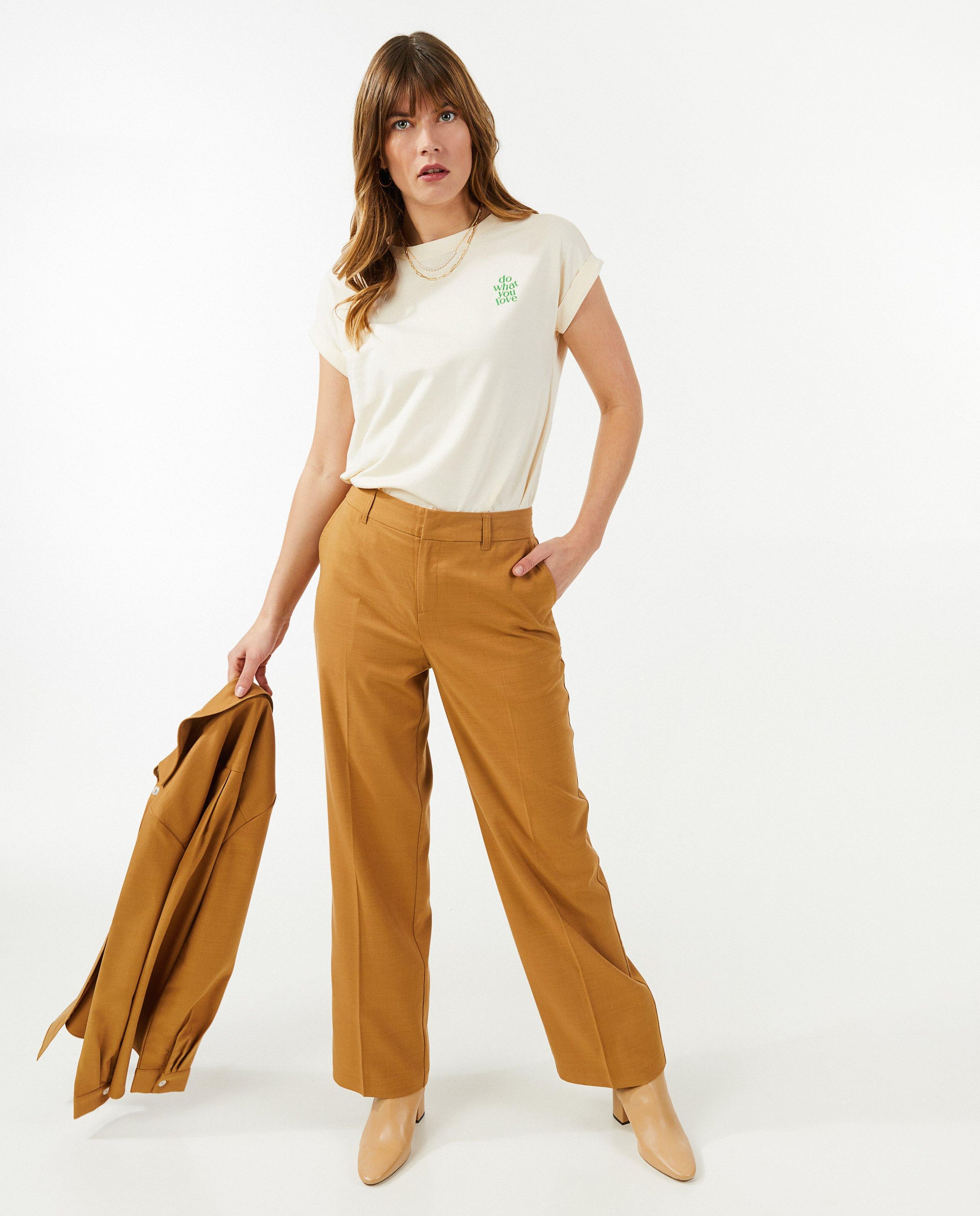 Pantalon brun, straight fit - Sora