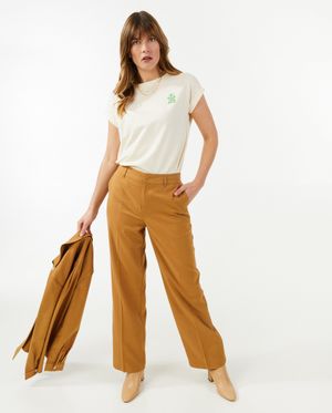Pantalon brun, straight fit - Sora