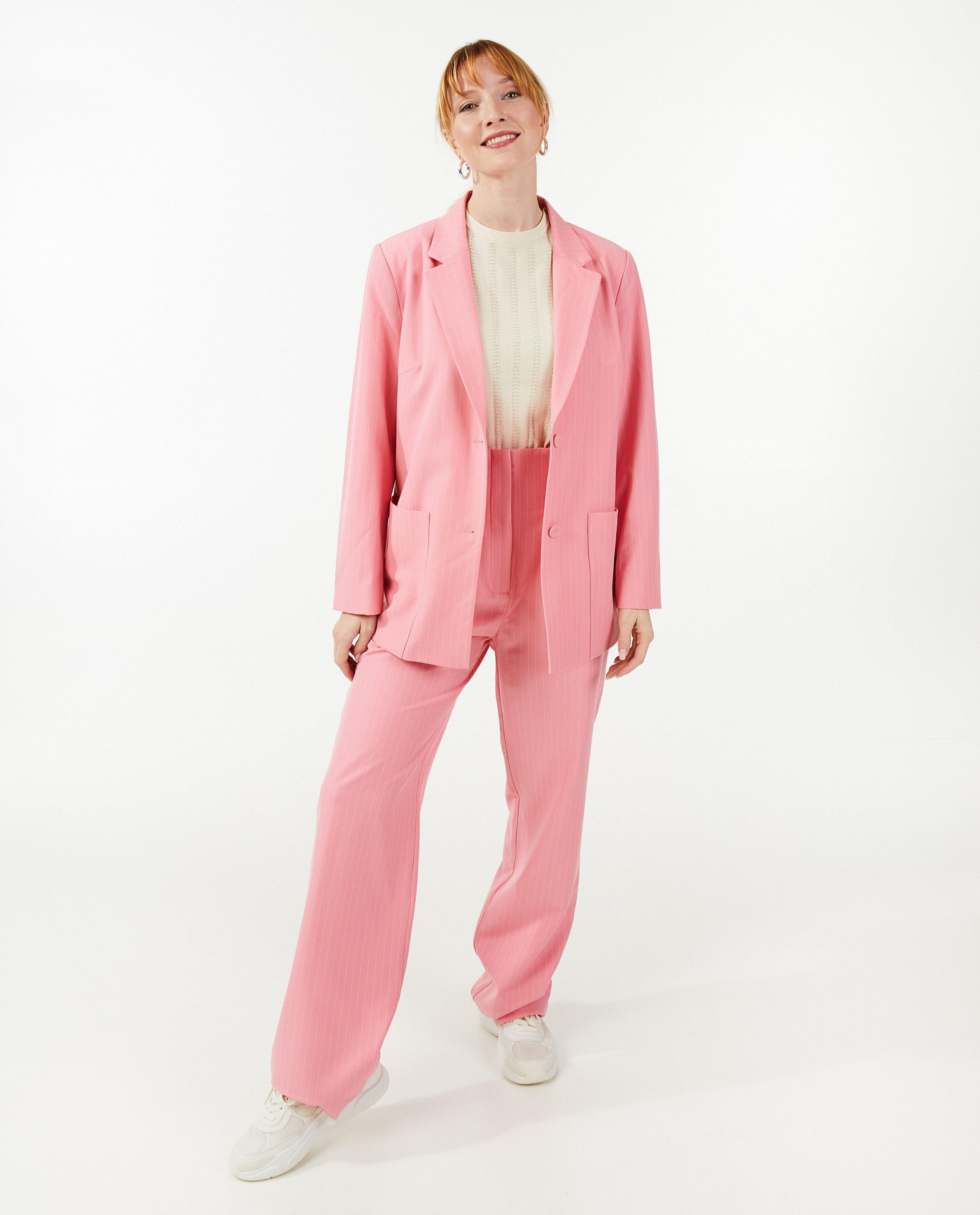 Pantalon rose &agrave; rayures - Sora