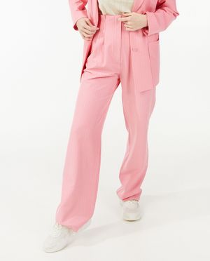Pantalons - Pantalon rose &agrave; rayures