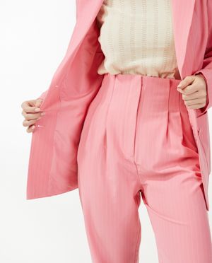 Pantalons - Pantalon rose &agrave; rayures