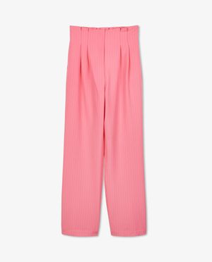 Pantalons - Pantalon rose &agrave; rayures