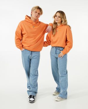 Sweaters - Oranje sweater met opschrift
