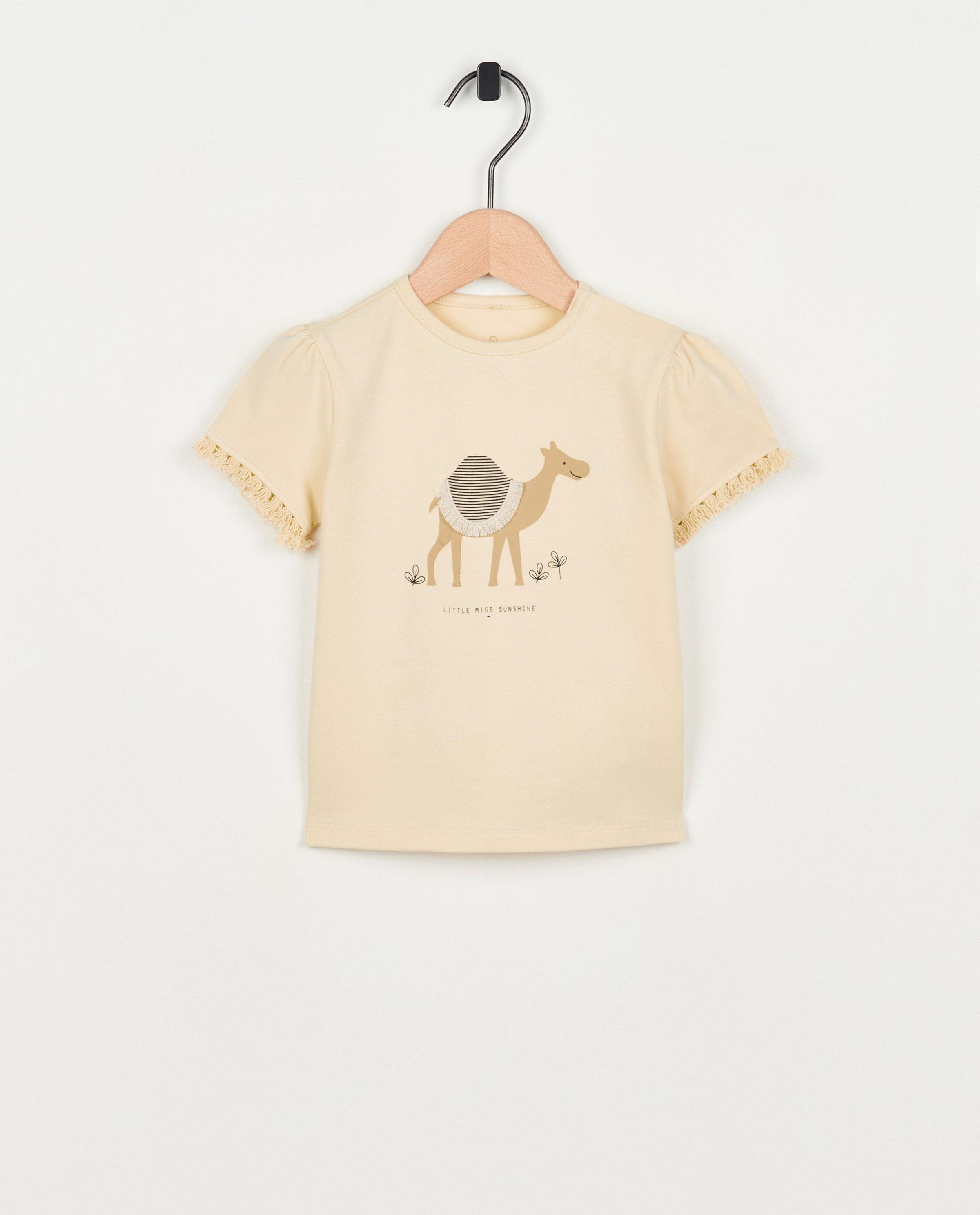 Beige T-shirt met print - Cuddles and Smiles