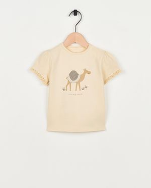 Beige T-shirt met print - Cuddles and Smiles