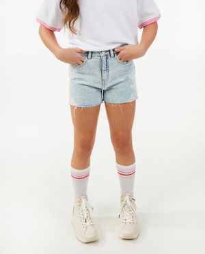 Shorts - Short en jeans imprim&eacute;