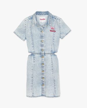 Kleedjes - Jeansjurk met cut-outs