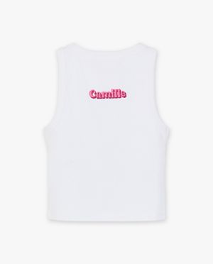 T-shirts - Top blanc avec une broderie