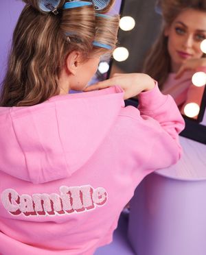 Roze sweatvest met kap - CAMILLE x JBC