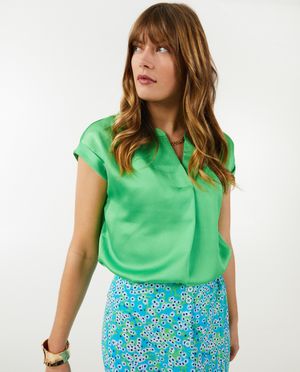 Chemises - Blouse &agrave; encolure djellaba